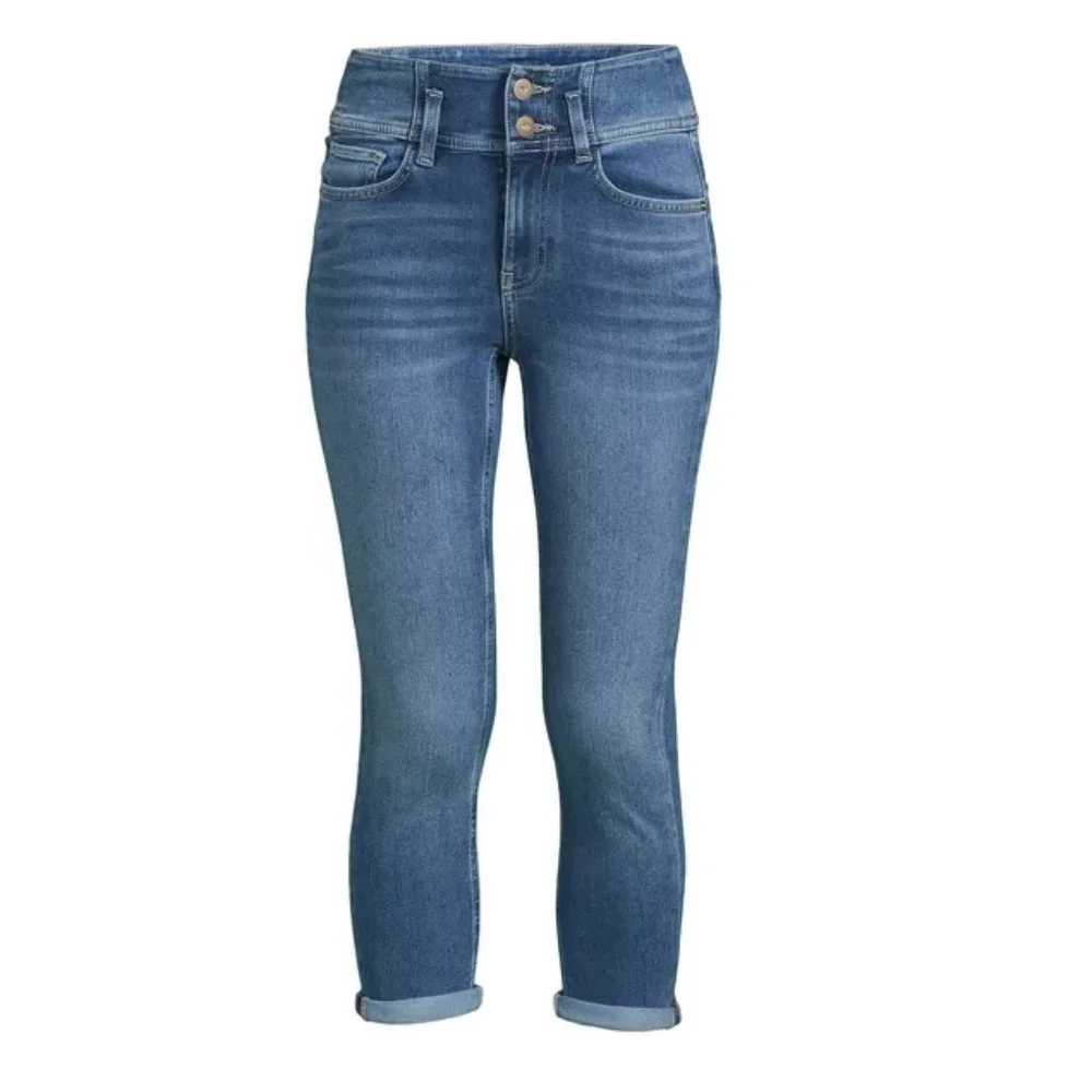 No Boundaries Double Button Roll Cuff Corset Jeans Juniors 19 Plus Size 2X New